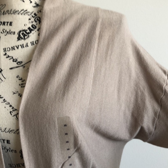 GAP open cardigan, dropped shoulder half sleeve neutral color New, Size XS - Picture 3 of 16
